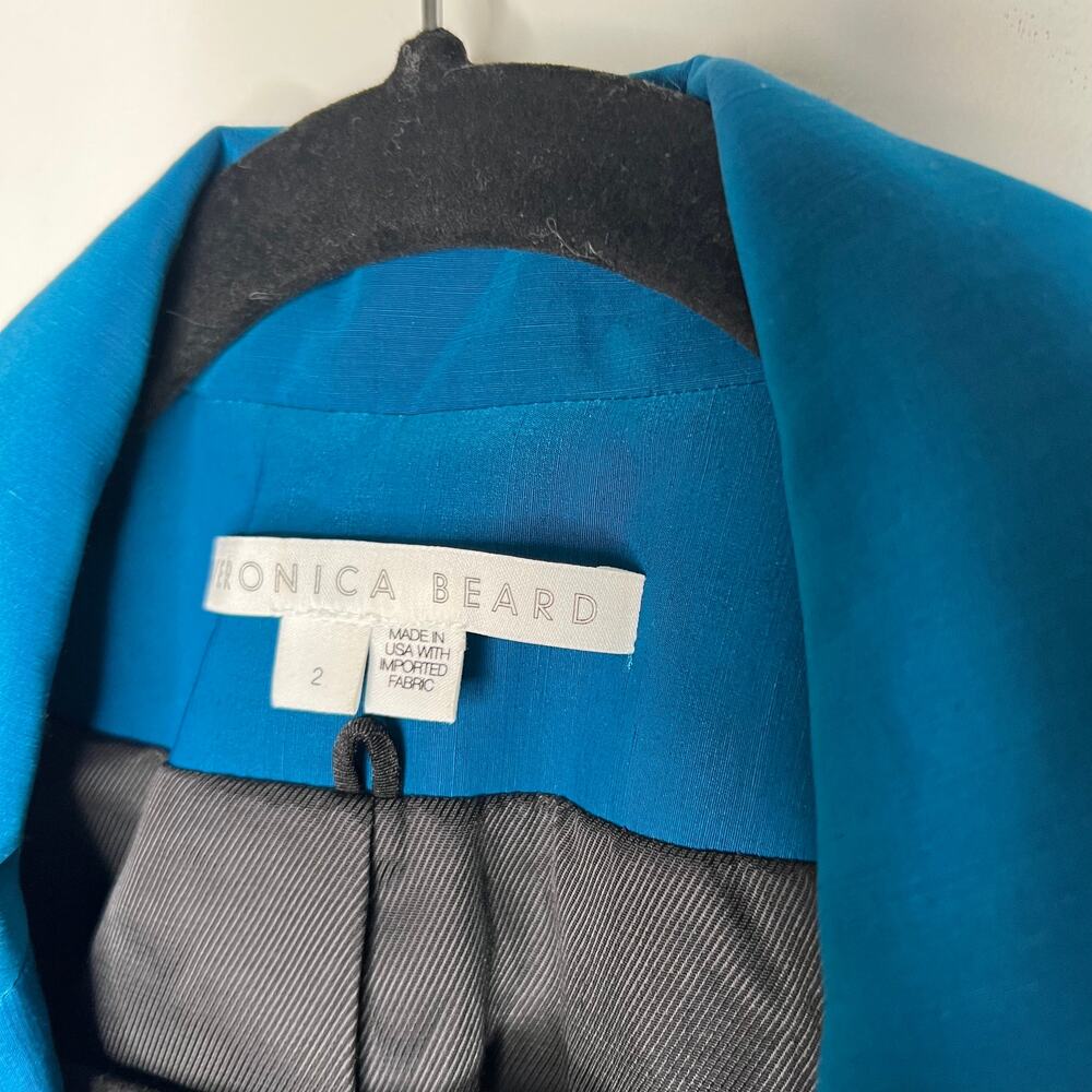 Veronica Beard Long and Lean Blue Hourglass Blazer Jacket Size 2 - Picture 10 of 11